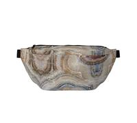 Riñonera cruzada grande para deportes al aire libre, diseño de piedra ónix, color azul pálido, para mujeres y hombres, bolsa de viaje para entrenamiento