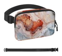 Riñonera cruzada Ice and Fire Collide con mármol-2002 para hombres y mujeres, riñonera para viajes, casual, caminar, correr, senderismo, ciclismo, multicolor, 1.5 x 9.0 x 5.9 pulgadas, multicolor,