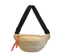 Riñonera cruzada ligera con correa ajustable, de nailon, para exteriores, deportes, pesca, gran capacidad, Khaki