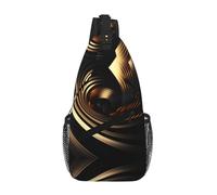 Riñonera cruzada negra y dorada Background1 para hombre y mujer