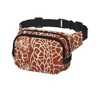 Riñonera cruzada para correr para mujeres y hombres, riñonera para viajes, entrenamiento, senderismo, pieles y cabezas de jirafa