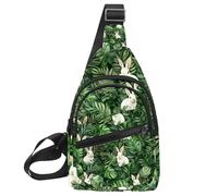 Riñonera cruzada para exteriores, senderismo, viajes, conejos blancos bosques, Multicolor 13, 11.8x7x1.5in/30x18x4cm