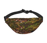 Riñonera cruzada para hombres y mujeres, bolsa de cintura cruzada con estampado de cascada de piedra, bolsa de cinturón para entrenamiento, deportes, viajes, Como se muestra en la imagen, Talla única,