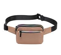 Riñonera cruzada para mujer, a la moda, casual, ligera, deportiva, para teléfono móvil, café, Talla única, Mochilas de lona