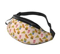 Riñonera cruzada para mujeres y hombres, bolsa de cintura para correr, hamburguesa, pizza, coca-cola, bolsa de cinturón de viaje para mujeres y hombres