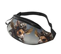 Riñonera cruzada para mujeres y hombres, estilo steampunk, ardilla, piloto, correr, riñonera, bolsa de viaje para mujeres y hombres