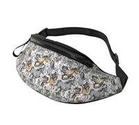 Riñonera cruzada para mujeres y hombres - Extreme Sketch Cool Horse Flower Travel Belt Bag Running Waist Bag para mujeres y hombres