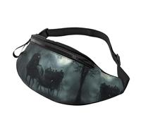 Riñonera cruzada para mujeres y hombres - Halloween fantasma carruaje luna noche correr cinturón bolsa de viaje para mujeres y hombres