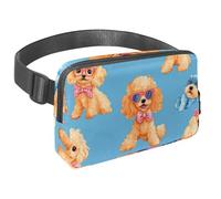 Riñonera cruzada para mujeres y hombres, riñonera con estampado de bulldog francés con bolsillos con cremallera, riñonera impermeable con correa ajustable para entrenamiento, correr, viajar