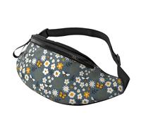 Riñonera cruzada para mujeres y hombres, riñonera de viaje con flores y abejas, riñonera para correr para mujeres y hombres