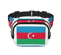 Riñonera cuadrada con estampado de bandera de Azerbaiyán, para entrenamiento, senderismo, correr, viajes, gimnasio, bonita cremallera