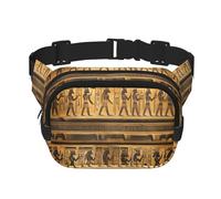 Riñonera cuadrada con estampado de jeroglíficos egipcios, para entrenamiento, senderismo, correr, viajes, gimnasio, bonita cremallera