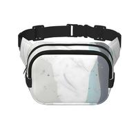 Riñonera cuadrada de doble capa con correa ajustable para actividades al aire libre, color negro, talla única, Black, Talla única