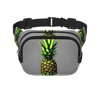 Riñonera cuadrada de doble capa con correa ajustable para actividades al aire libre, color negro, talla única, Black, Talla única