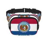 Riñonera cuadrada de doble capa con correa ajustable para actividades al aire libre, color negro, talla única, Black, Talla única