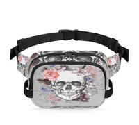 Riñonera Day of The Dead para mujeres, hombres, niñas, niños, estampado de calavera de azúcar, riñonera para correr, deportes, senderismo, bolsa de cinturón, color, XL, Organizador de bolsas