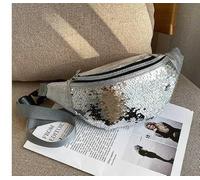 Riñonera De 1 Pieza con Lentejuelas Y Llavero De 1 Pieza, Superficie Reflectante Impermeable, Accesorios De Moda para Fiestas, Mini Herramientas De Almacenamiento, Aptas para Viajar, Rosa.