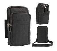 Riñonera de 7.2 pulgadas para iPhone 13 Pro Max, 12 Pro Max, bolsa de hombro de viaje para teléfono celular, bolso cruzado para Samsung Note20, S21 Ultra, S20 Pus, A81, A72, A32, color negro