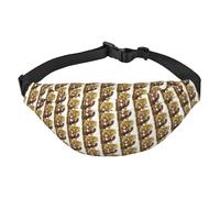 Riñonera de ardilla que come nueces. Ligera e impermeable, adecuada para viajes y uso diario, diseño de moda, para hombres y mujeres.