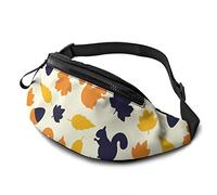 Riñonera de ardilla y bellota de otoño, riñonera ajustable para viajes, correr, senderismo, ciclismo, mochila de cadera, imagen