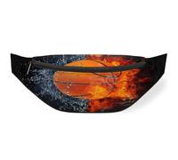 Riñonera de baloncesto para hombres, mujeres, niños, niñas, niños, niñas, baloncesto, agua, fuego, deporte, senderismo, correr, bolsa de cinturón, color, M, Organizador de bolsas