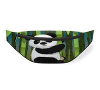 Riñonera de bambú con estampado de panda para hombres, mujeres, niños, niñas, niños, riñoneras con estampado de panda, bolsa deportiva, senderismo, correr, bolsa de cinturón, color, M, Organizador de