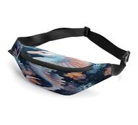 Riñonera de caballito de mar y estrella de mar para hombres y mujeres, riñonera con correa ajustable, pequeña riñonera para viajes, caminar, correr, senderismo, ciclismo