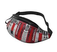 Riñonera de cabina telefónica roja de Londres para correr, senderismo, viajes, entrenamiento, pasear al perro, deportes, pesca, riñonera, Black, Talla única