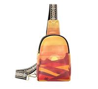 Riñonera de Cactus Sunset Red para mujer, resistente y cruzada, para mochila de día, cactus atardecer rojo, 1 talla, cactus atardecer rojo, 1 talla