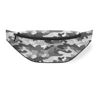 Riñonera de camuflaje gris para hombres, mujeres, niños y niñas, riñonera deportiva, senderismo, correr, riñonera, color, M, Organizador de bolsas