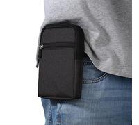 Riñonera de Cinturón para Smartphone, Bolso de Cintura Hombre para Teléfono, Funda de Cinturón Móvil Vertical Hombre Bolsillo Deportiva Riñonera Bolso Senderismo Cartera Celular con Mosquetón