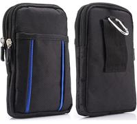 Riñonera de Cinturón para Smartphone, Bolso de Cintura Hombre para Teléfono, Universal Multifunción Bolsa de Telefono Riñonera Funda Móvil con Clip Cinturón Mosquetón Smartphone Cartera Bolsillo
