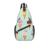 Riñonera de conos de helado, riñonera de moda con cinturón ajustable, bolsa de pecho casual, para viajes, deportes, correr, senderismo, riñonera, imagen