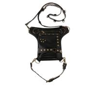 Riñonera de Cuero con Tachuelas Steampunk for Mujer, Bolso de Cadera a la Moda, Bolso Cruzado con Tachuelas