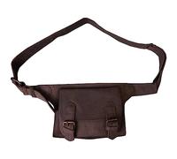 Riñonera de cuero medieval, Steampunk Retro Rivet Belt Bag Belt Pouch Outdoor Sport Fashion Chest Pack Bag para hombres y mujeres, Brown