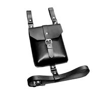 Riñonera de cuero medieval vintage con cinturón ajustable para la pierna, bolsa de cuero medieval para mujer, accesorio de moda de Halloween, Black, Talla única, Mass Beauty