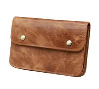 Riñonera de cuero para hombre, riñonera y riñonera para hombre, mini caja de teléfono múltiple y monedero, monedero al aire libre, bolsa para tarjetas para salidas, Modelo 2 Crack, One Size