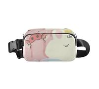 Riñonera de dibujos animados con diseño de animales paraísos para mujeres y hombres, resistente al agua, con correa ajustable para viajes, vacaciones, correr, Dibujos animados lindo paraíso animal, 1