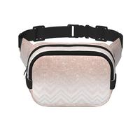 Riñonera de doble capa con estampado de bonito patrón brillante, riñonera de viaje para hombres y mujeres, Negro -, Talla única