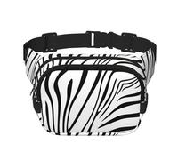 Riñonera de doble capa con estampado de cebra abstracta para hombres y mujeres, riñonera ajustable para viajes, senderismo, correr, ciclismo, festivales