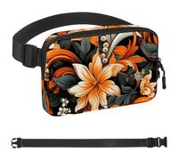 Riñonera de estilo unisex Fresh Flowers and Oranges-669: riñoneras de moda, bolsas cruzadas deportivas delgadas a la moda para trotar, senderismo, senderismo, mujer, hombre, multicolor, 1.5 x 9.0 x