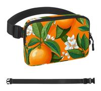 Riñonera de estilo unisex Fresh Flowers and Oranges-672: riñoneras de moda, bolsas cruzadas deportivas delgadas a la moda para correr, senderismo, senderismo, mujer, hombre, multicolor, 1.5 x 9.0 x