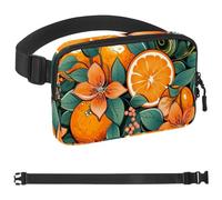 Riñonera de estilo unisex Fresh Flowers and Oranges-693: riñoneras de moda, bolsas cruzadas deportivas delgadas a la moda para trotar, senderismo, senderismo, mujer, hombre, multicolor, 4 x 23 x 15