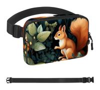 Riñonera de estilo unisex Squirrels in the Jungle-1059: riñoneras de moda, bolsas cruzadas deportivas delgadas a la moda para correr, senderismo, senderismo, mujer, hombre, multicolor, 1.5 x 9.0 x 5.9