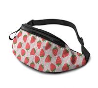 Riñonera de fresa ajustable, riñonera cruzada para viajes, correr, ciclismo, mochila de cadera, imagen