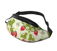 Riñonera de fresa para correr, senderismo, viajes, entrenamiento, pasear al perro, deportes, pesca, riñonera, Black, Talla única