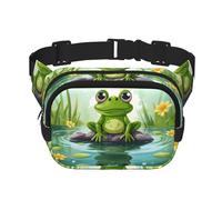 Riñonera de Frog On A Pond con cinturón, pequeña y moderna, ligera, para mujeres y hombres, correr, entrenamiento, senderismo, viajes