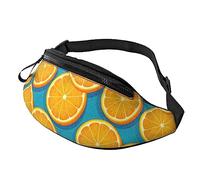 Riñonera de fruta naranja fresca para correr, senderismo, viajes, entrenamiento, pasear al perro, deportes, pesca, riñonera, Black, Talla única