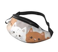 Riñonera de gatos naranjas para mujeres y hombres, riñonera pequeña a la moda, riñonera para exteriores
