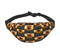 Riñonera de girasol de granja. Ligera e impermeable, adecuada para viajes y uso diario, diseño de moda, para hombres y mujeres.